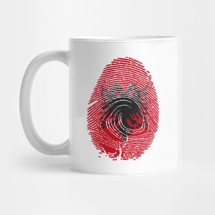 It's in my DNA Flag of Albania in fingerprint... Mug